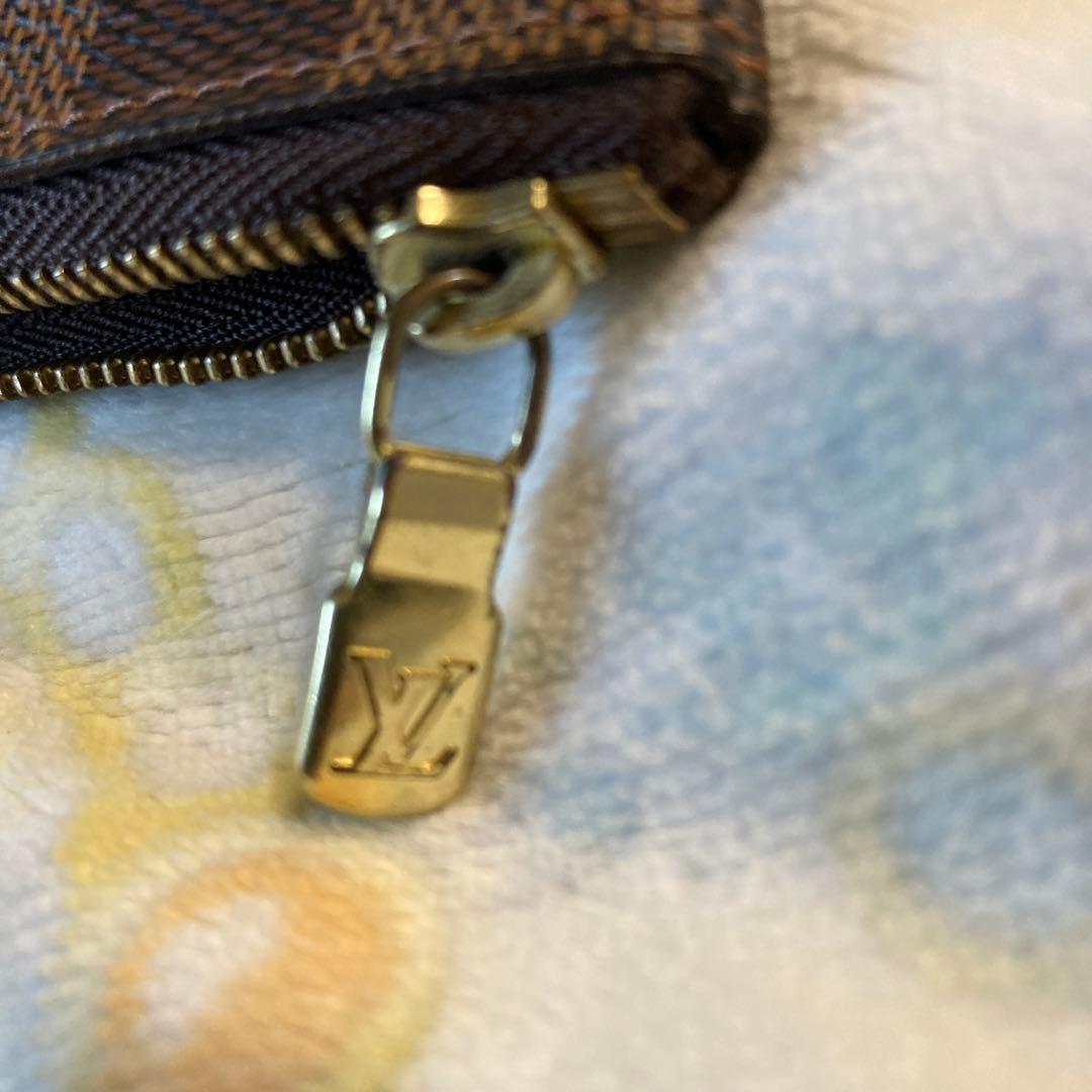 ルイヴィトン　ダミエ　ポシェットクレ　カードケース　ケース　ブラウン系