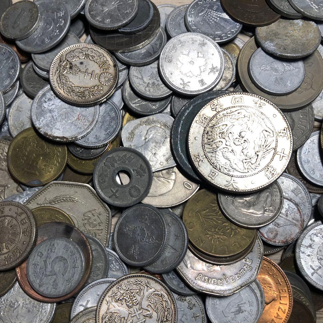 Z古銭まとめて 1.2KG 日本古銭 銅貨 大量 近代 硬貨 貨幣 雑銭中国
