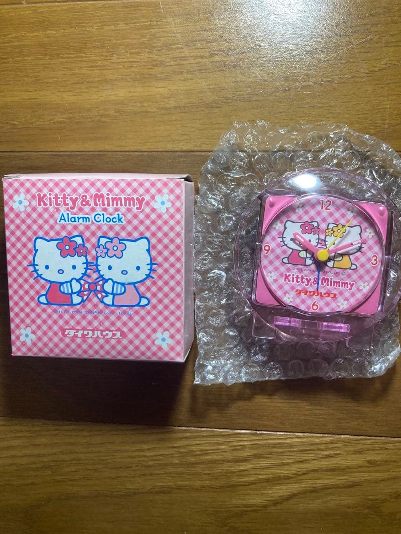 非売品(2004年製)ハローキティ「Kitty＆Mimmy」アラームクロック