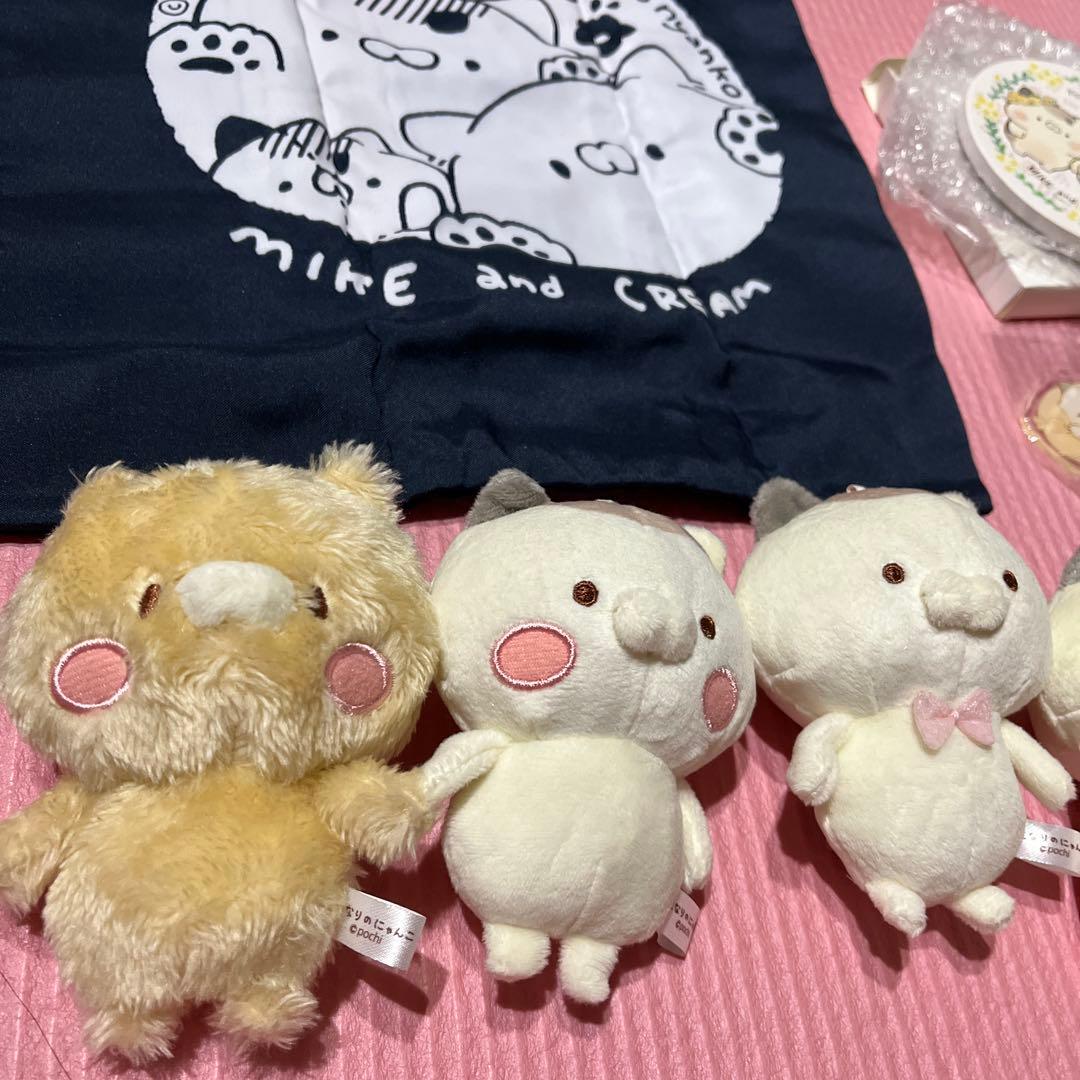 となりのにゃんこ ミケ クリーム マスコット エコバッグ コースター まとめ売り