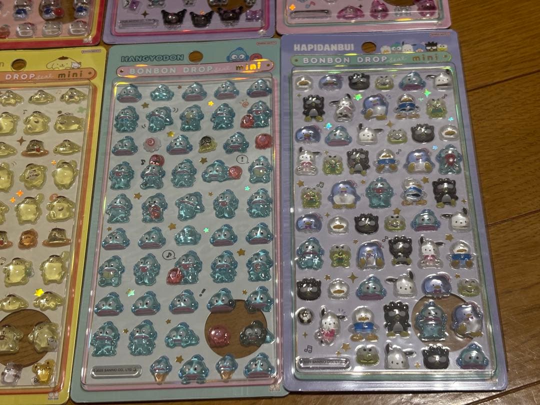 【正規品】サンリオ ボンボンドロップシールミニ 6枚セット