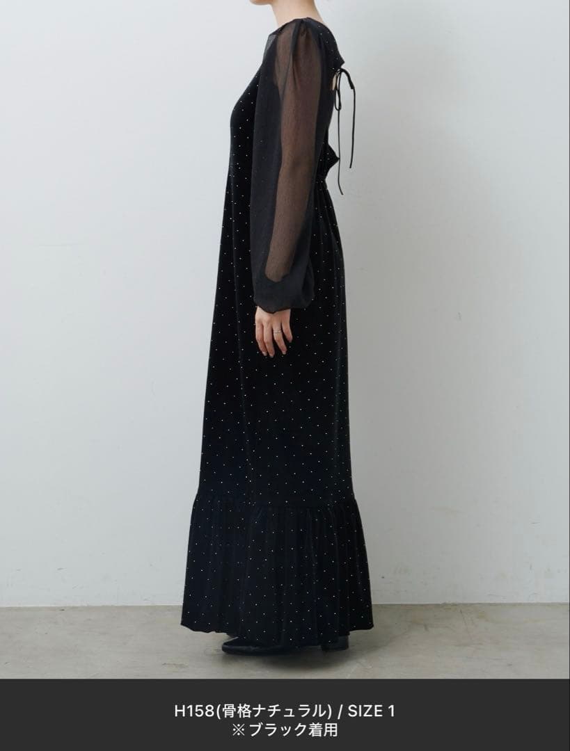 Kastane　ベロアスタッズワンピース　オケージョンドレス