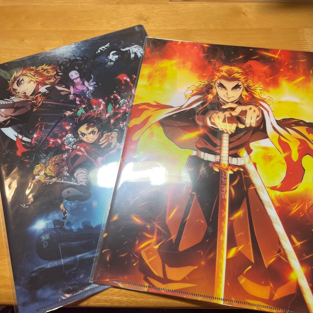 鬼滅の刃 煉獄杏寿郎 クリアファイル A4 無限列車編 2枚セット 映画