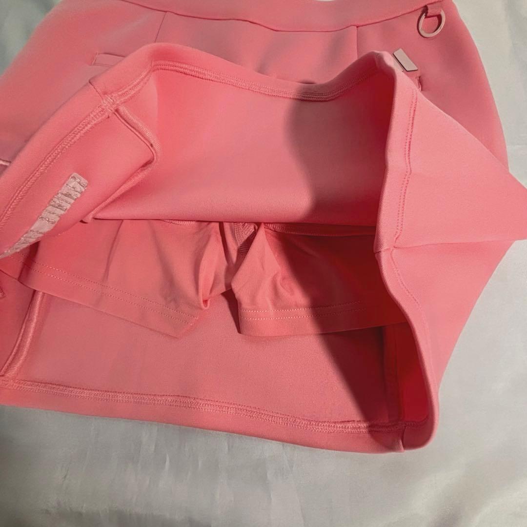 未使用adidas ダンボールニットフーディースカート セットアップ　ピンク