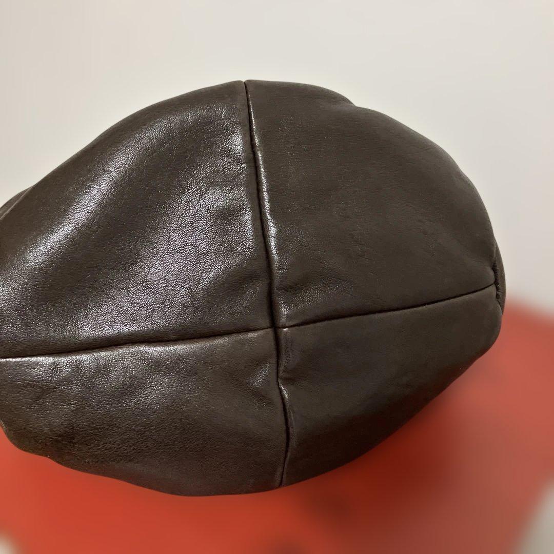 gentenゲンテン ソフトレザーバック ￼ダークブラウン ￼ポーチ付き