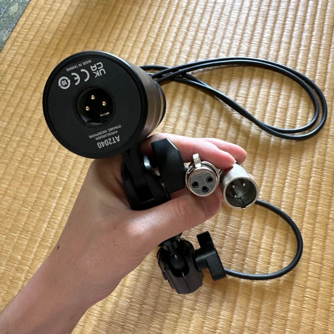 オーディオテクニカ　AT2040マイク　ケーブル　マイクアーム　フルセット