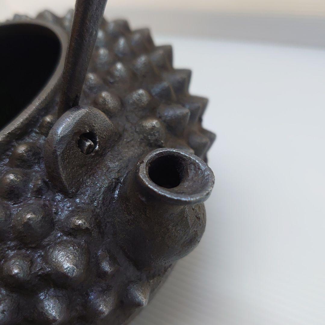 希少！龍文堂造！ 鬼あられ 鬼霰 鉄瓶 鐵器 鉄器 茶道具 茶器 骨董品