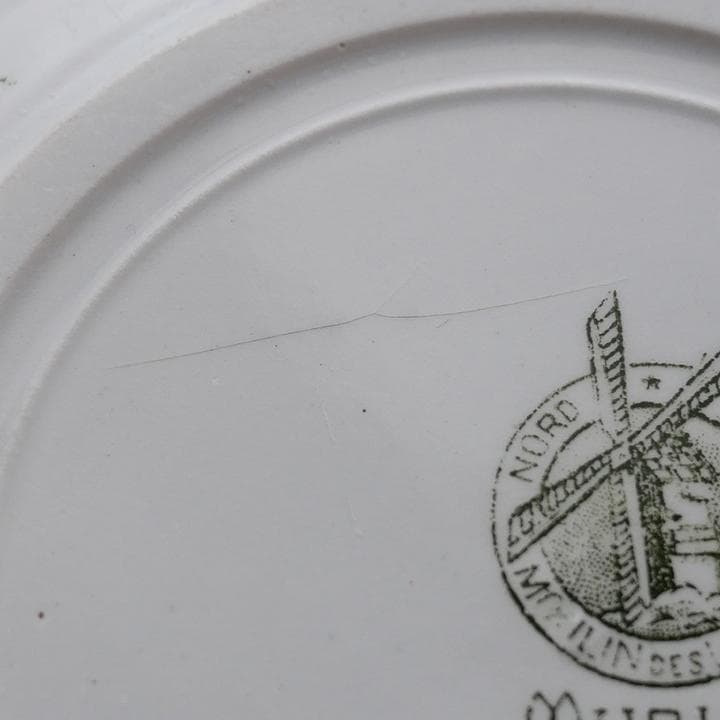 フランス アンティークプレート サンタマン MURIER ミュリエ 花 深皿