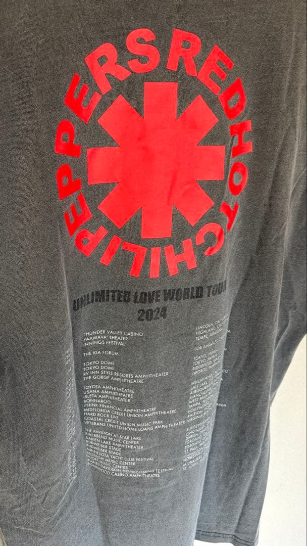 レッチリ RHCP ジャパンツアー ライブ 2024 tシャツ Lサイズ RED HOT