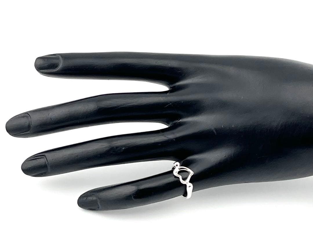 h922 美品　ティファニー　オープンハート　リング　シルバー925 約7.5号