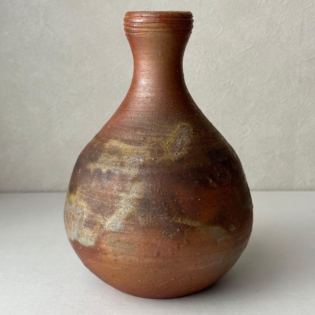 金重道明 備前 花器 徳利花入 共箱