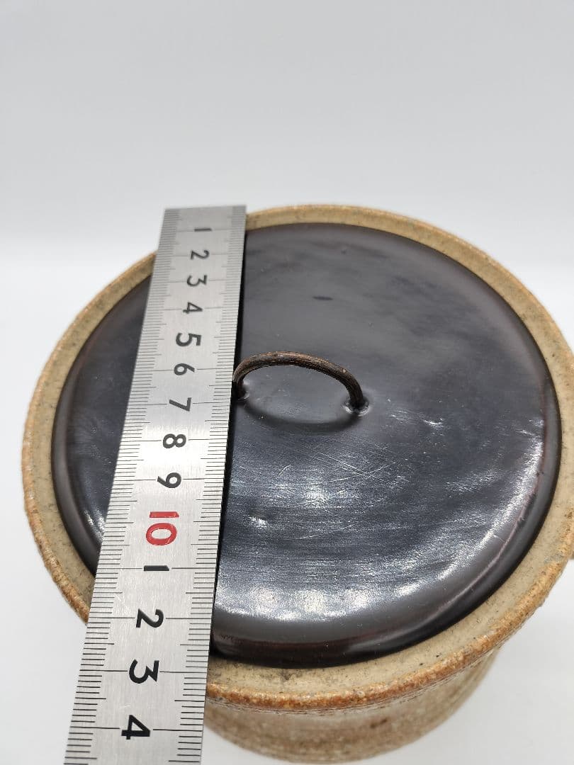 c523 水指 信楽山水 替蓋付 諏訪蘇山 木箱 茶道具 古物