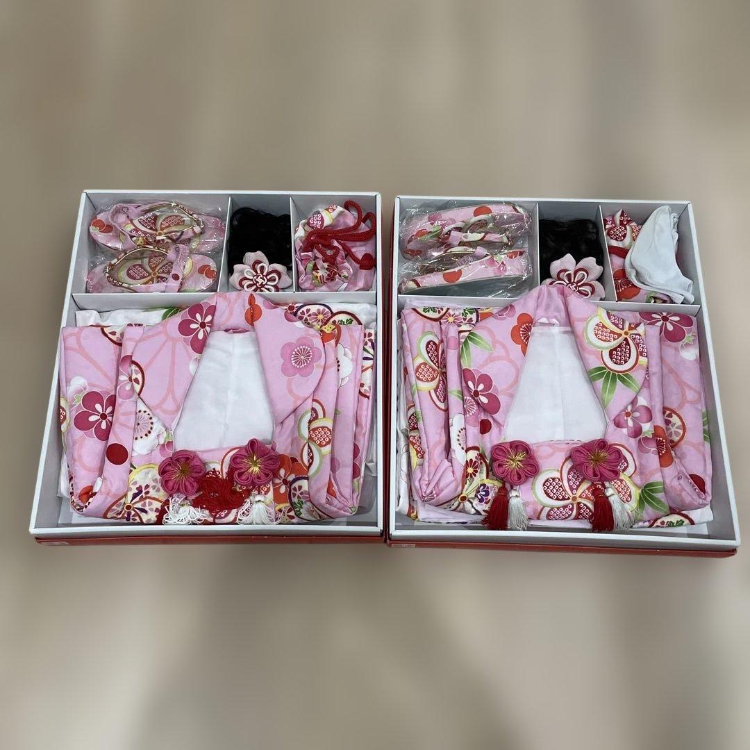 ［モモの助］七五三 着物セット 3歳双子　花柄