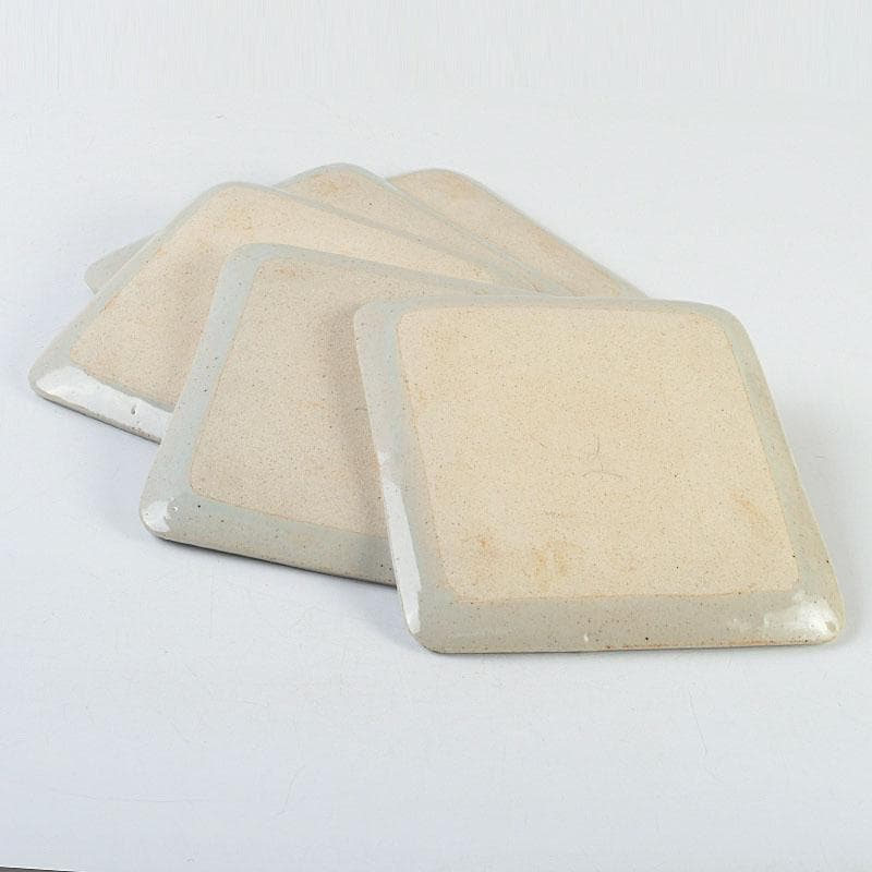 茶道具 幸兵衛窯 絵変四方皿 銘々皿 五客 共箱 N 9386