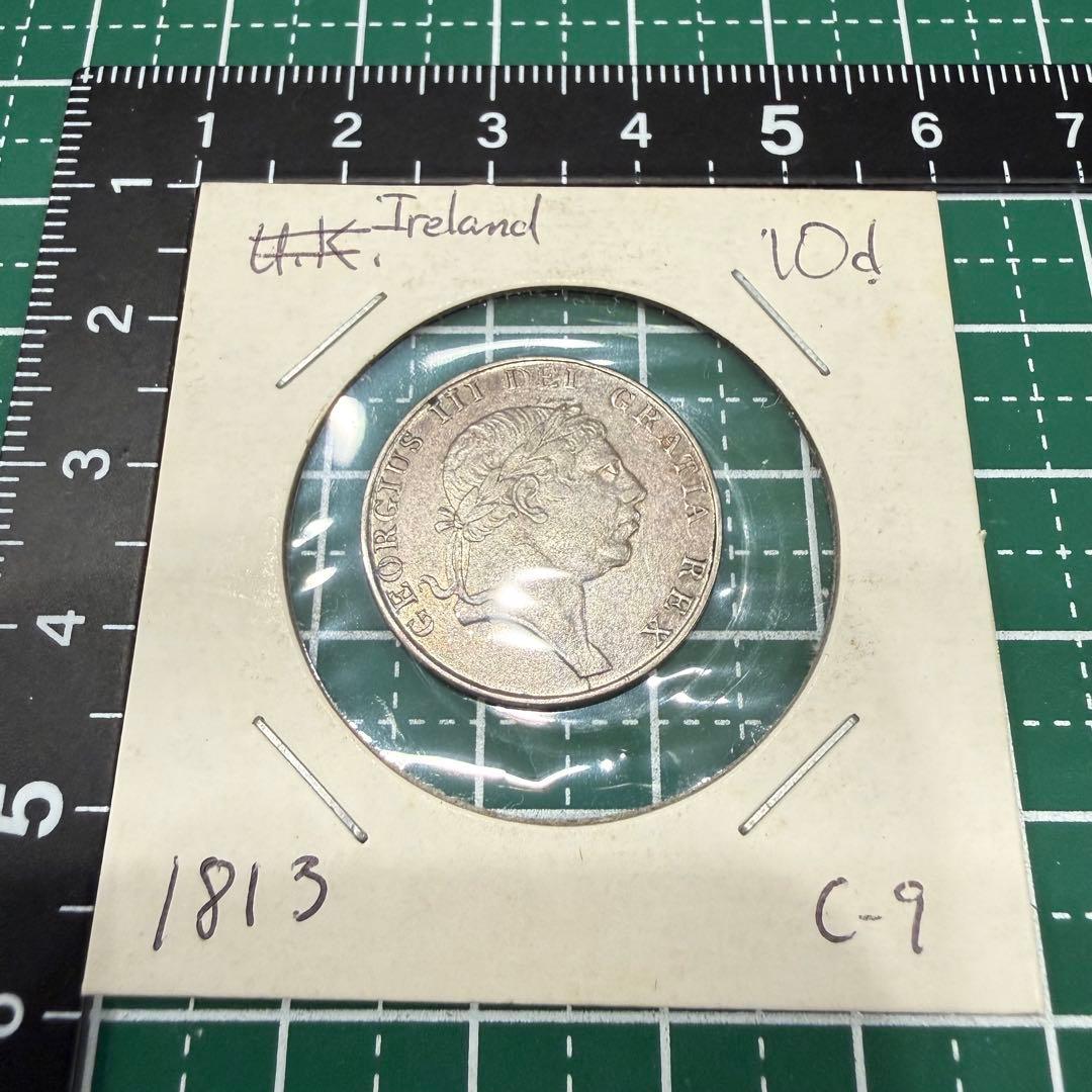 No.74 アンティーク 銀貨 アイルランド 10ペンス トークン 1813 - メルカリ