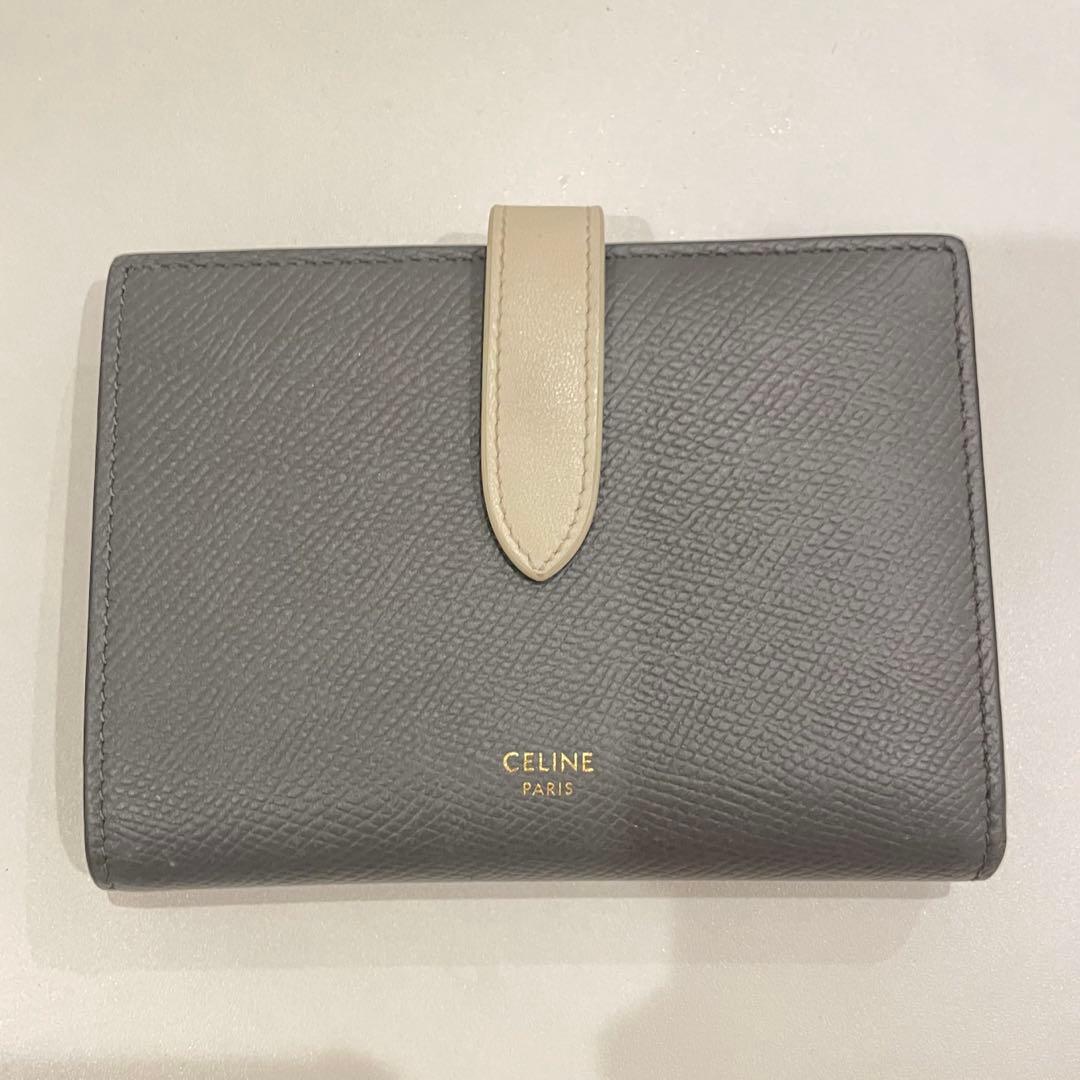 セリーヌ CELINE 二つ折り財布 マルチファンクション グレー
