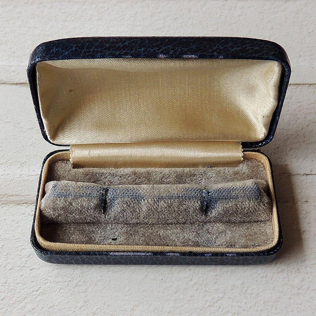 1930年代 アンティークジュエリーケース（ダークブルー） ENGLAND antique イギリスアンティーク ジュエリーケース ジュエリー