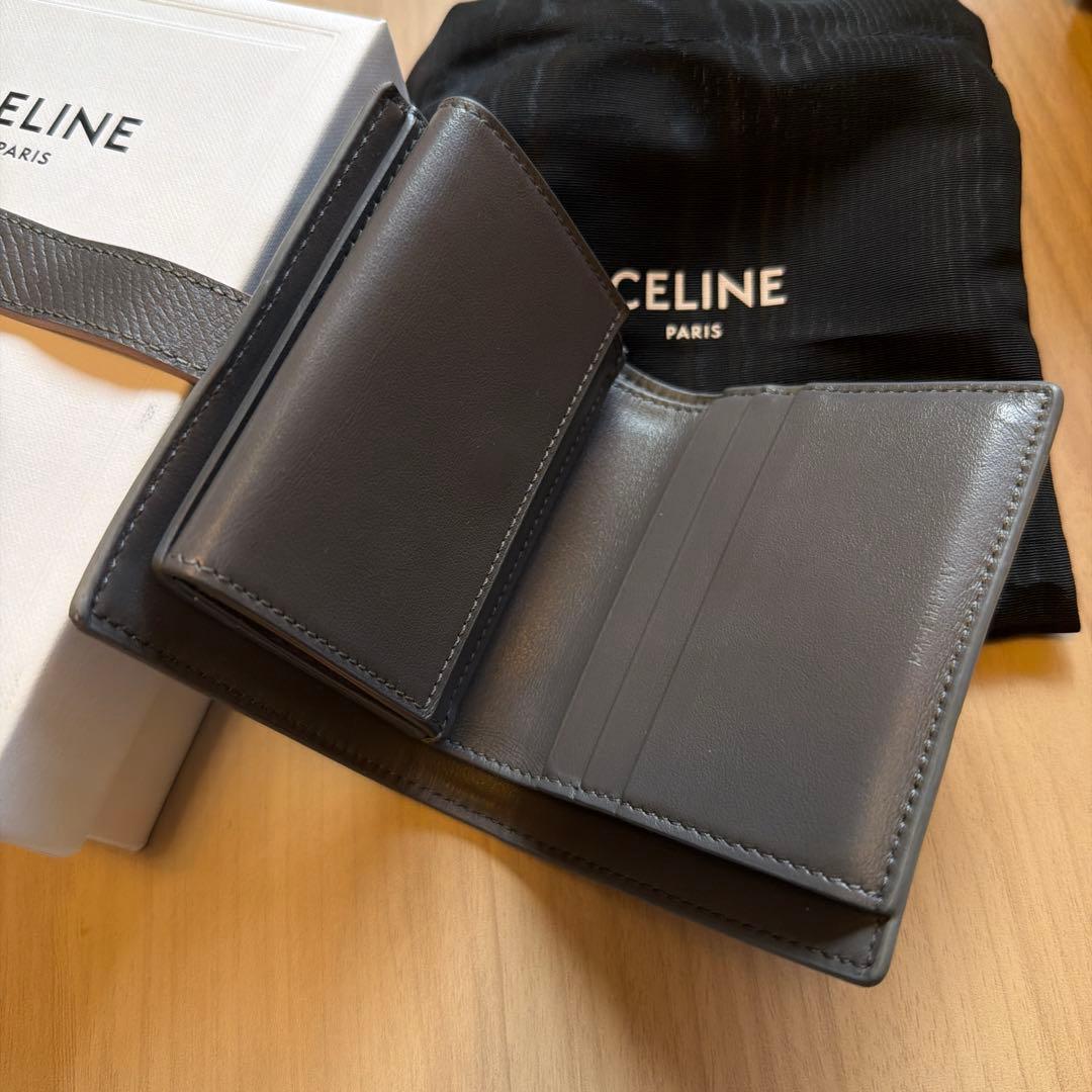 CELINE グレー 二つ折り財布 箱・保護袋付き