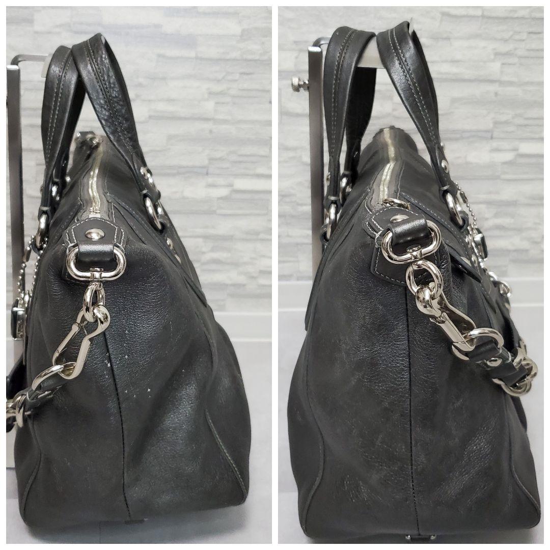 美品✨️COACH マディソン 2WAY レザー 14312 ダークグレー