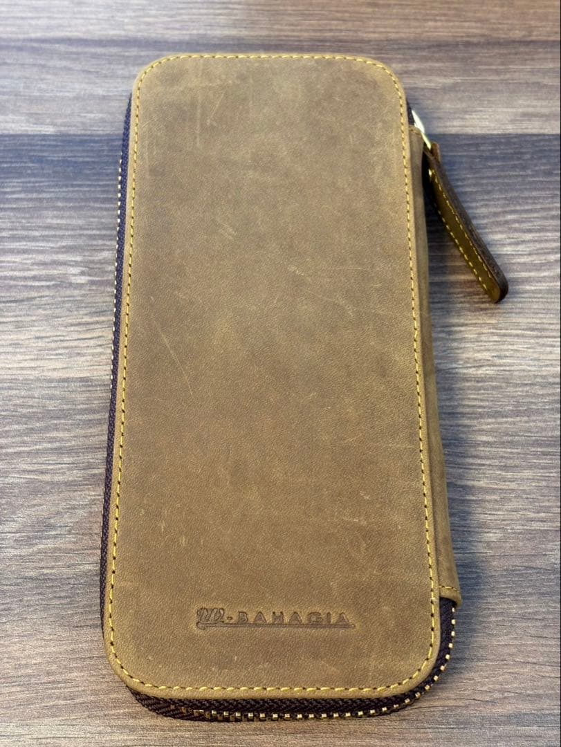 バハギア 廣瀬鐵筆堂モデル 7本挿 クレイジーホース／オリーブブラウン