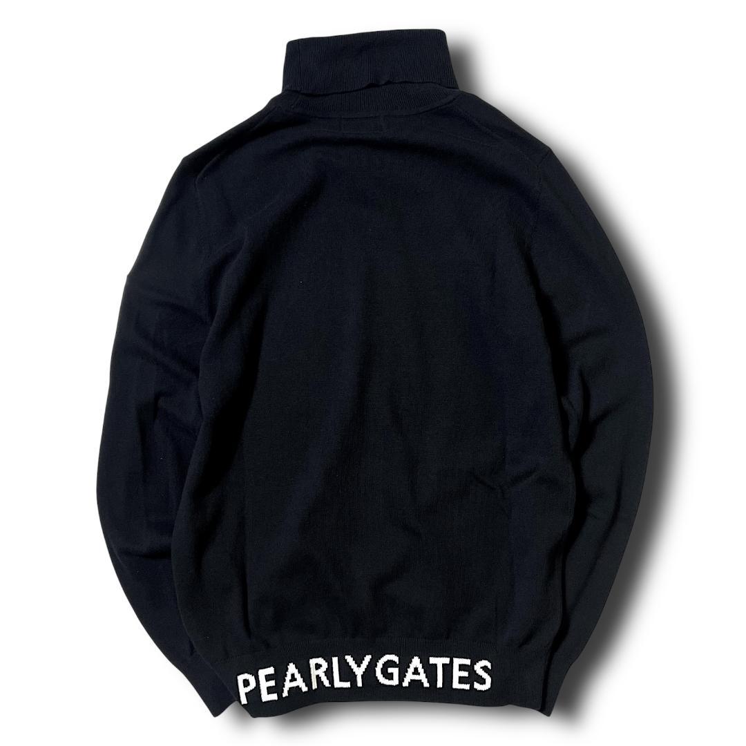 新品 0 定1.9万 パーリーゲイツ ビッグロゴ タートルネック 長袖ニット