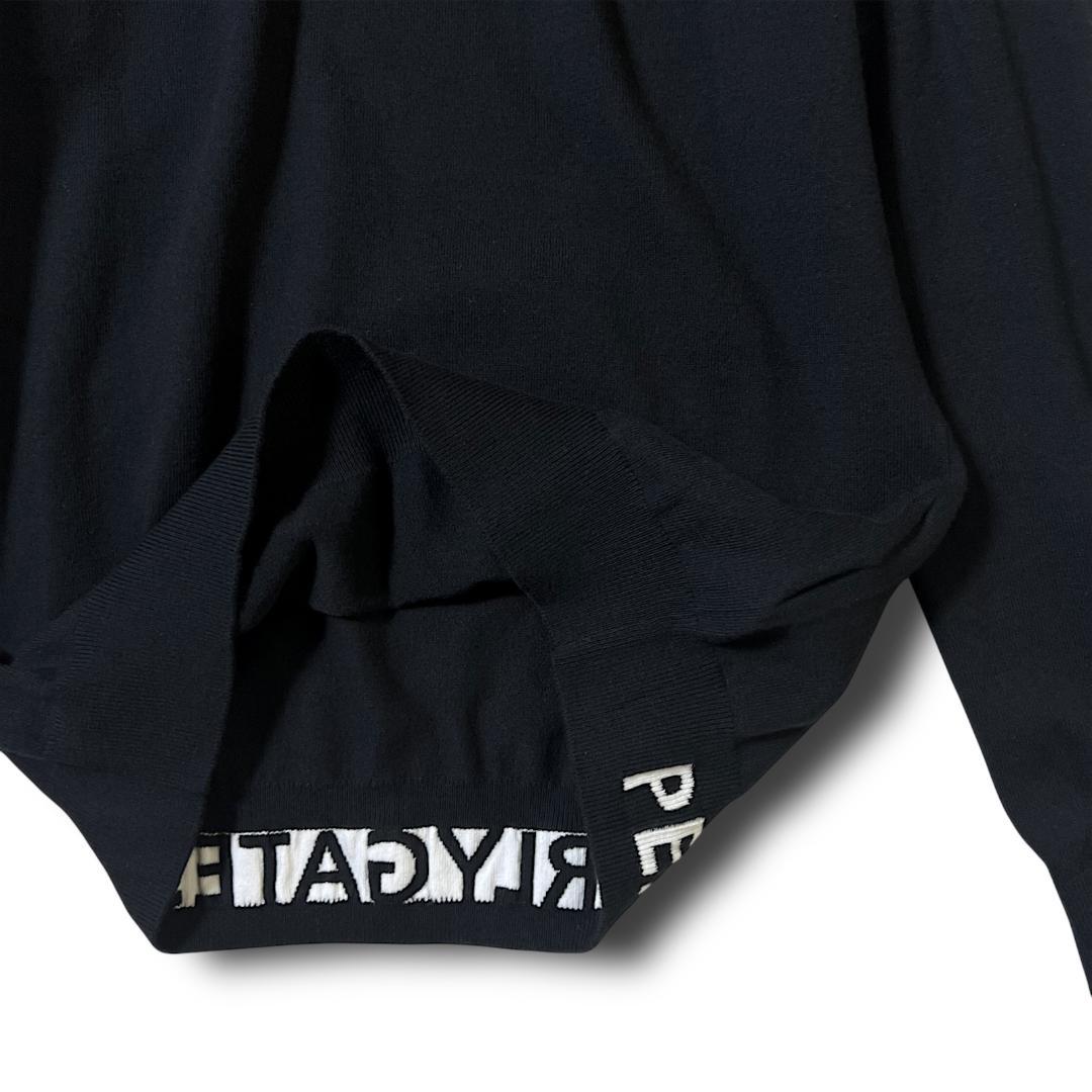 新品 0 定1.9万 パーリーゲイツ ビッグロゴ タートルネック 長袖ニット