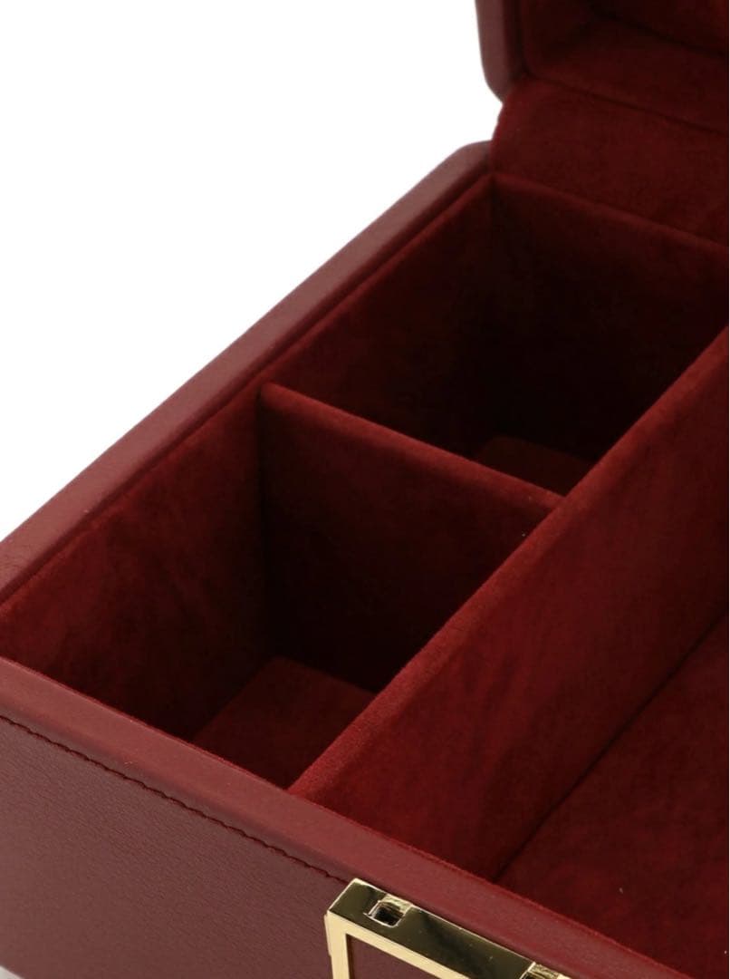 未使用品　agete アガット　ジュエリーボックス　レッド　外箱付き　インテリア