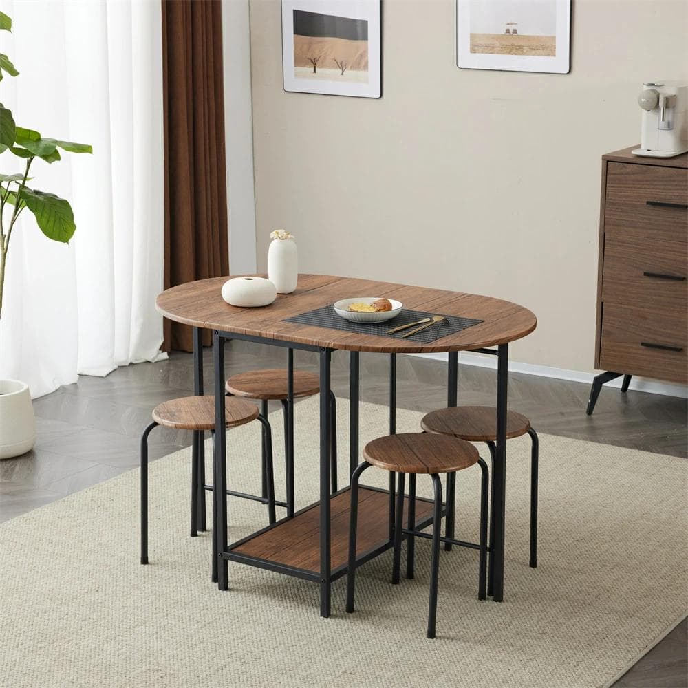 大人気！ダイニング 5点セット ダイニングテーブル Brown