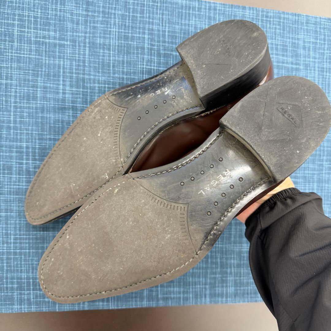 美品 リーガル 315R ストレートチップ 25.5 ブラウン