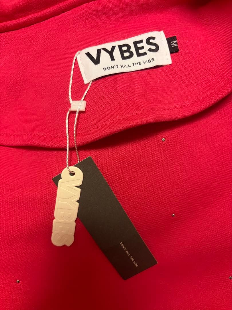 VYBES ラインストーンギャラクシージップアップ ピンク / M