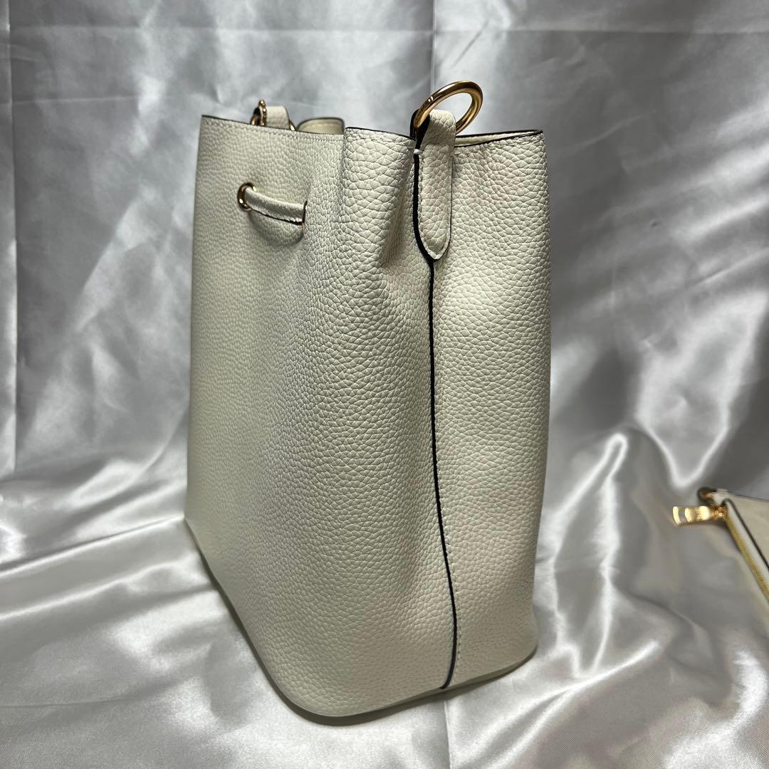COACH コーチ ローアンバケットバッグ＋ハンドバッグ ホワイト ショルダー付