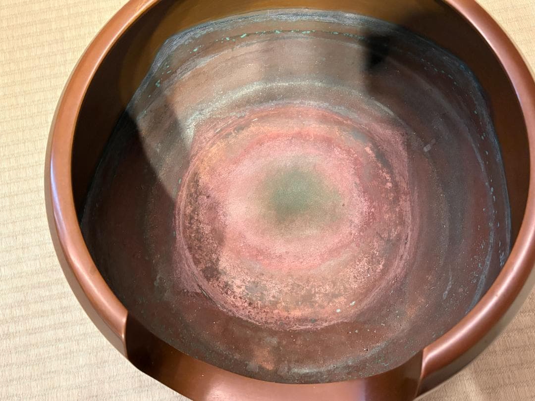 唐銅 面取風炉 藤井宗喜 茶道具