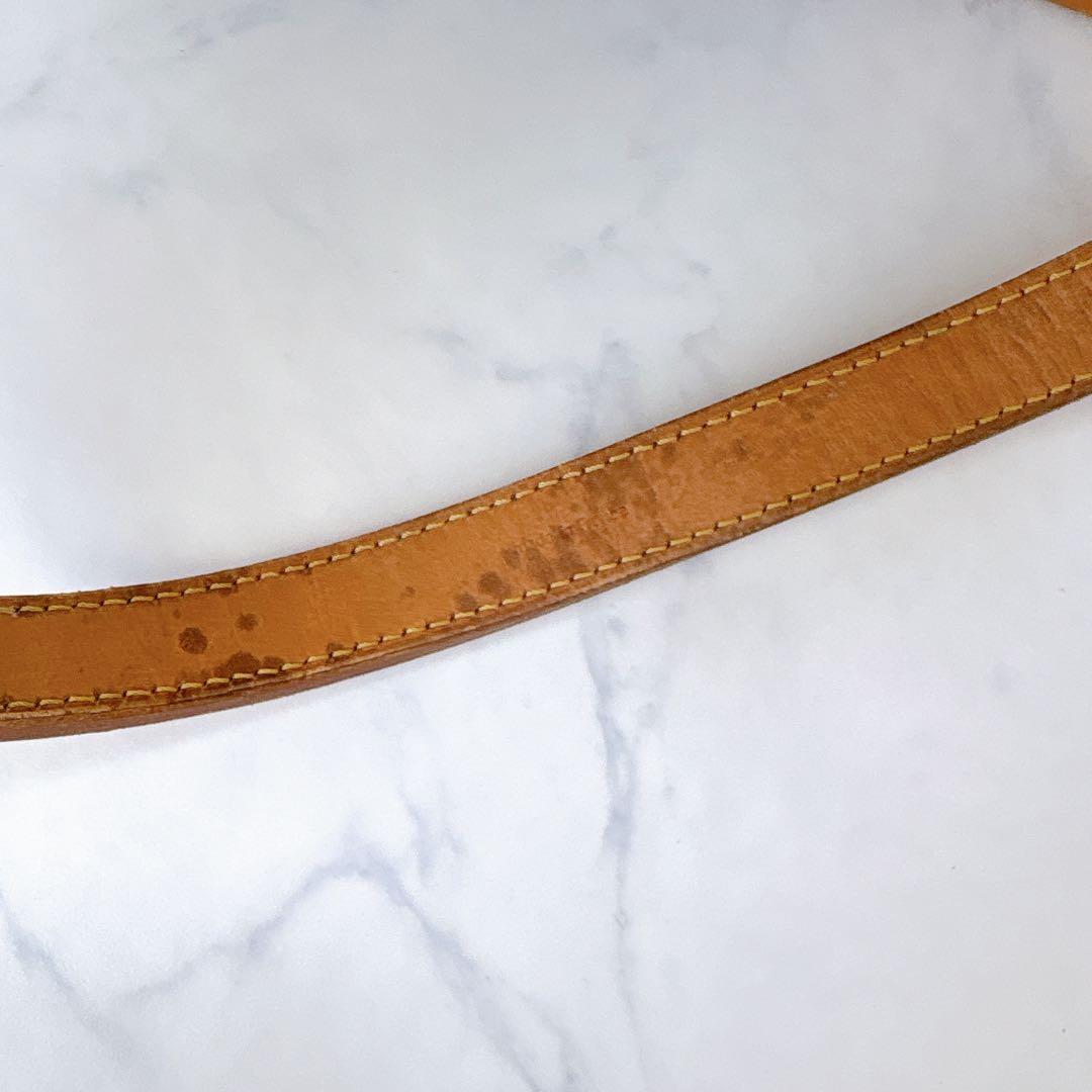 【希少】ルイヴィトン　モノグラム　巾着　ショルダーバッグ　ノエ ヌメ革