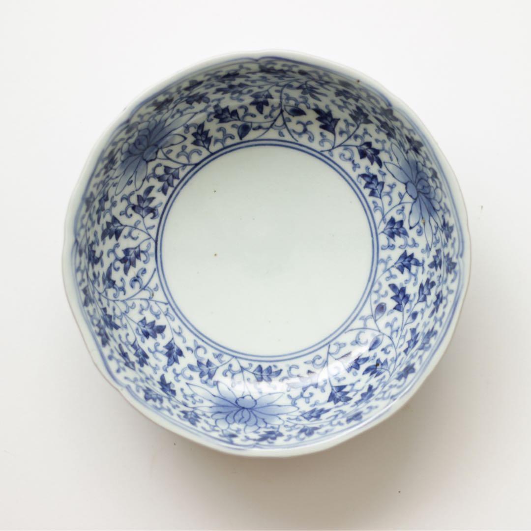 伊万里　古伊万里　江戸　中期　深皿　なます 皿　花唐草