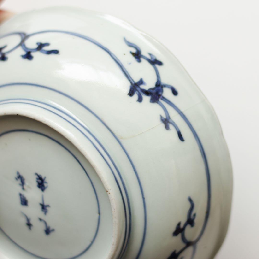 伊万里　古伊万里　江戸　中期　深皿　なます 皿　花唐草