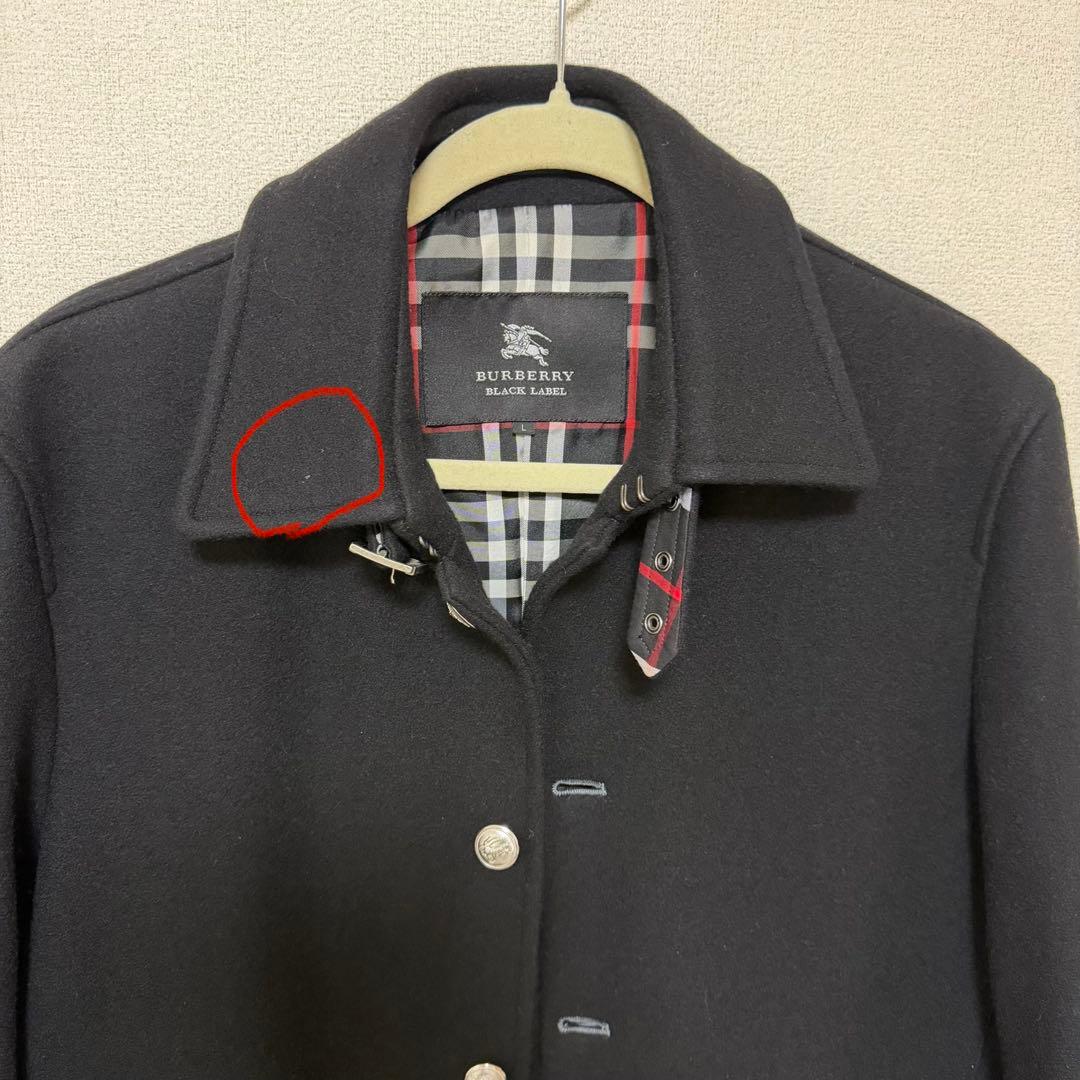 美品⭐︎バーバリーブラックレーベル カシミヤ混 銀ボタン　ノバチェック