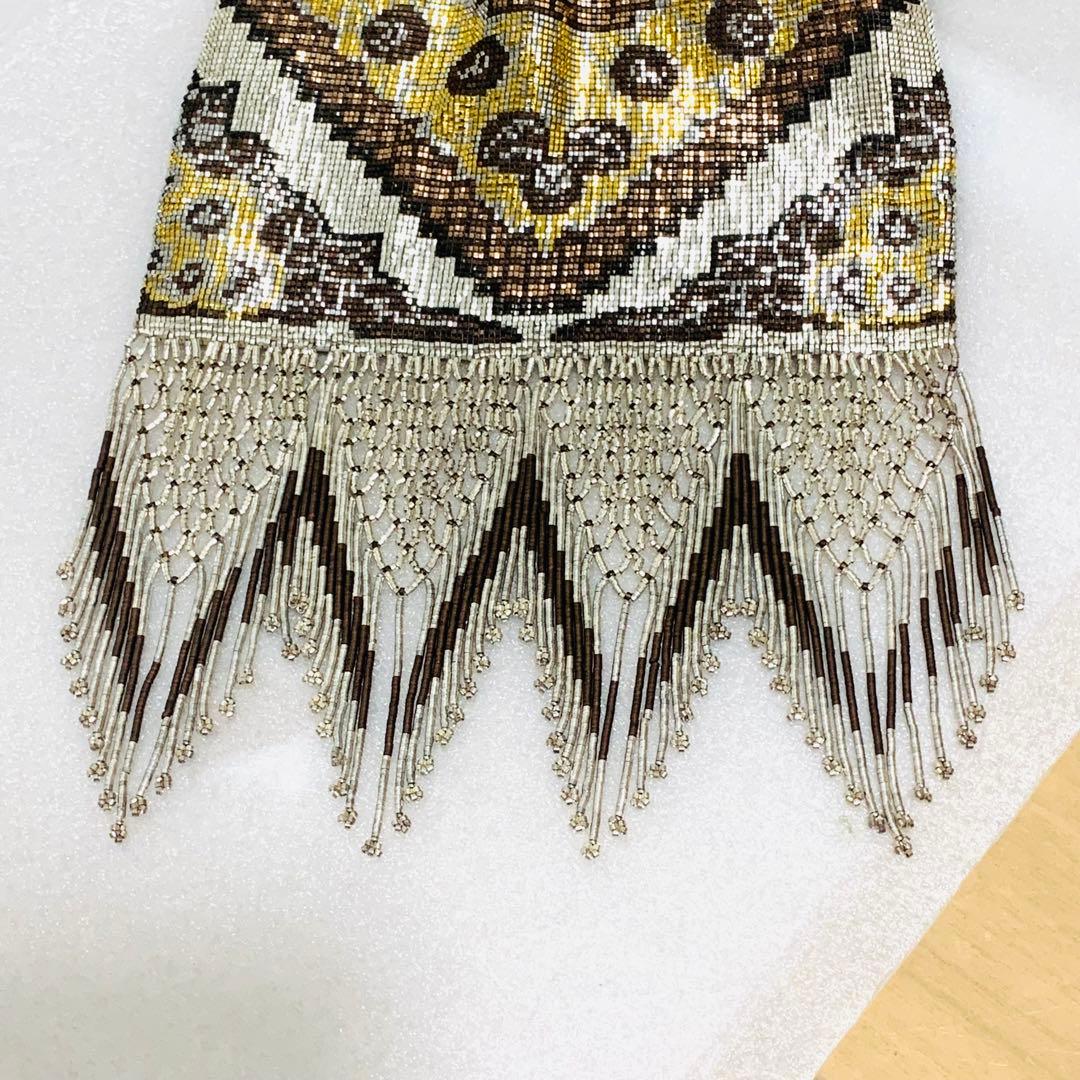 【超希少】Karat キャラット メタルビーズ バッグ チェーン 両面模様 総柄