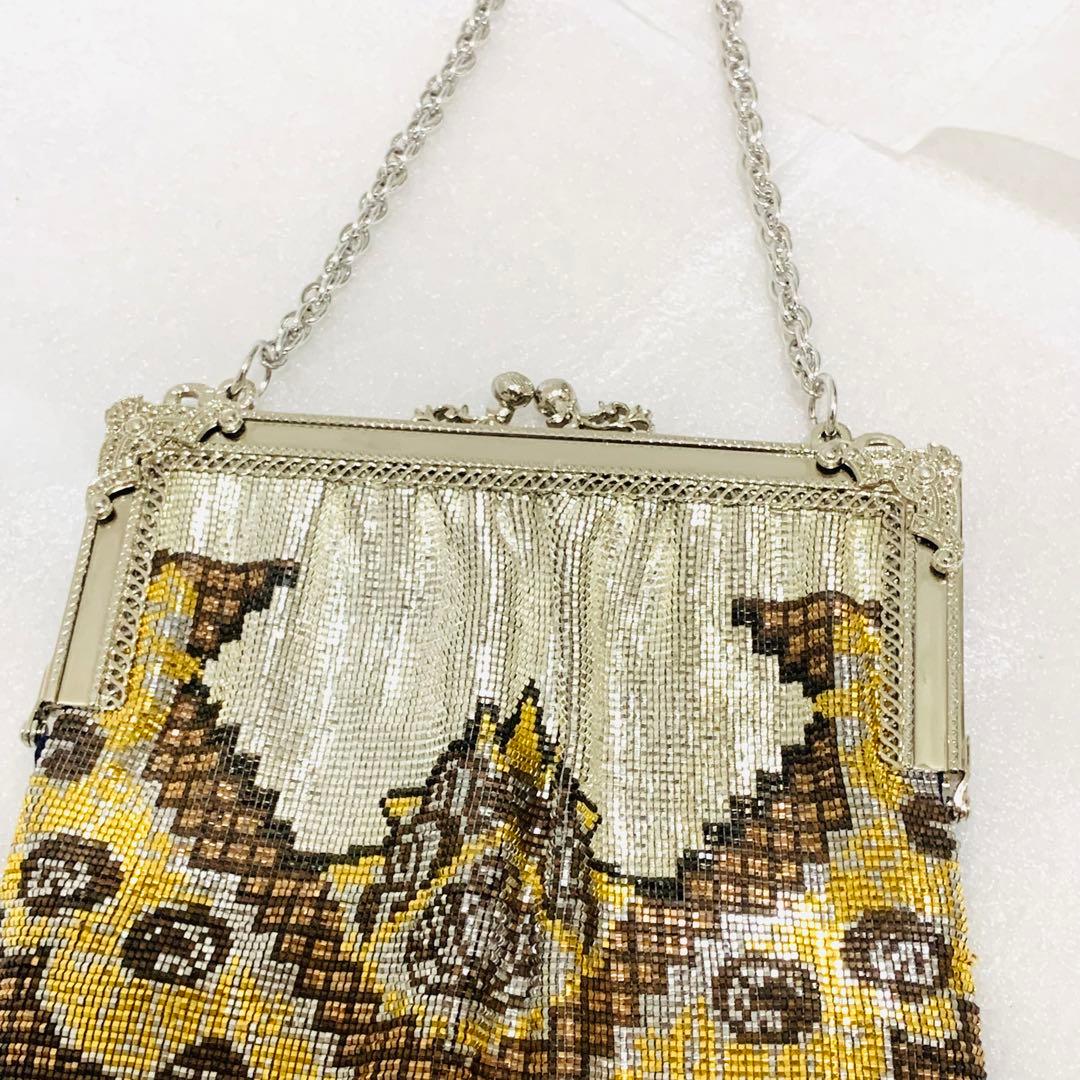 【超希少】Karat キャラット メタルビーズ バッグ チェーン 両面模様 総柄