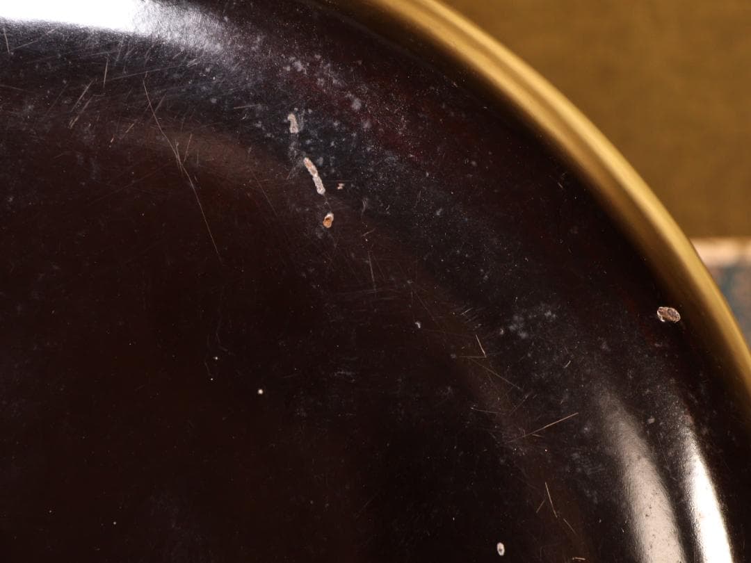 BK419 時代輪島塗 春草家門金蒔絵 丸盆 煎茶盆 菓子盆 三客 大聖寺