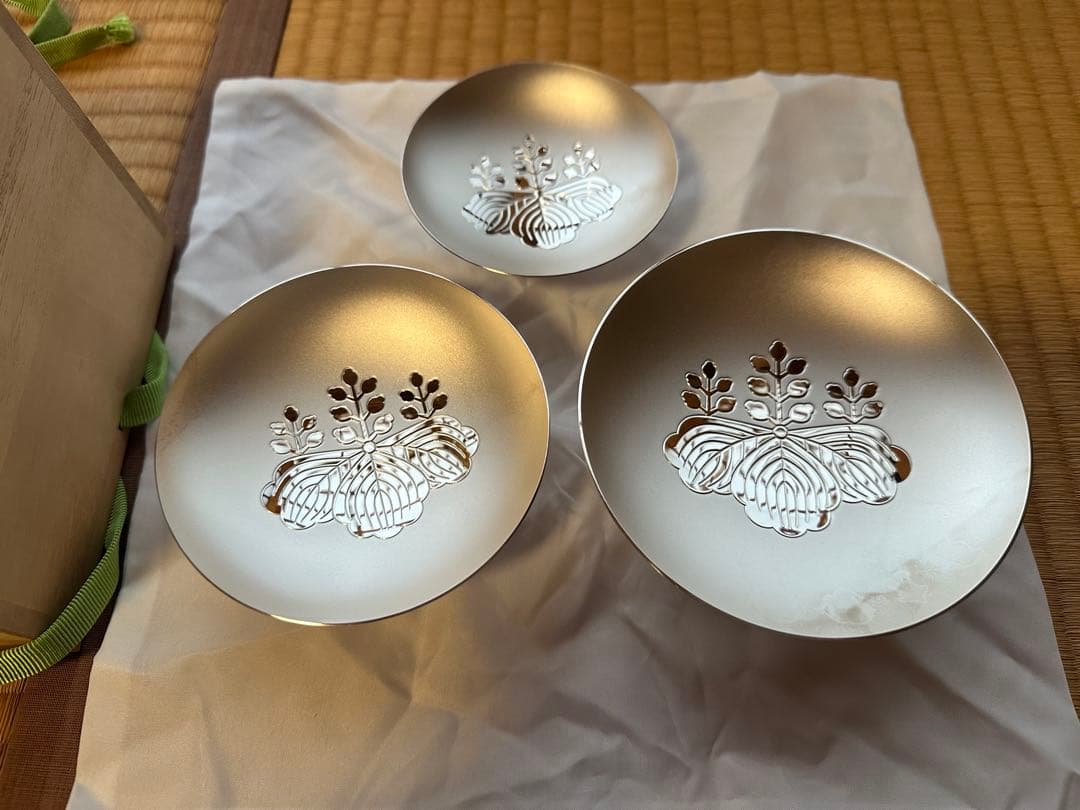 シベリア抑留 銀杯 3杯セット 計約396g 純銀 造幣局 内閣総理大臣