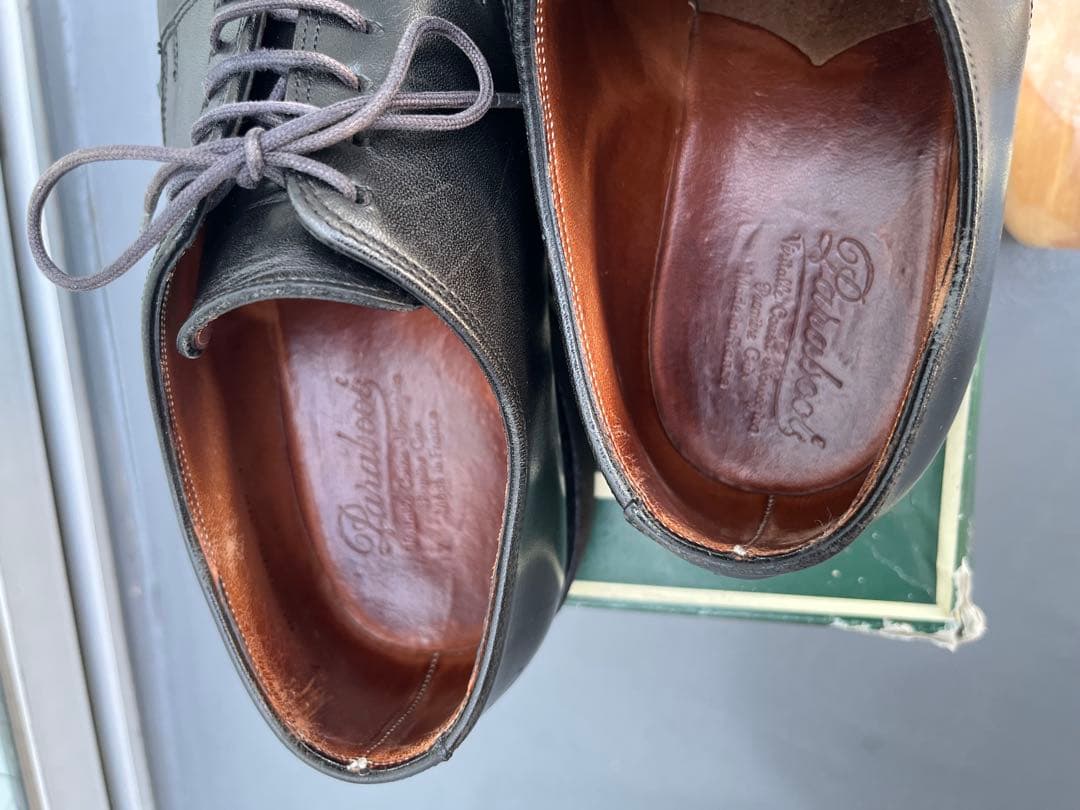 【美品】パラブーツ　98年　箱付き　デカタグ　プレーントゥ　アルル　レア