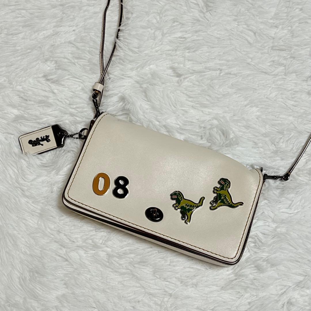 coach コーチ レキシー 恐竜 ショルダーバッグ ホワイト