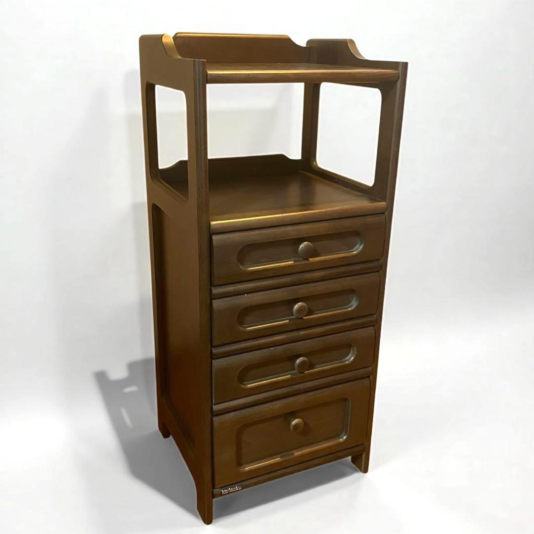 美品】Karimoku カリモク 電話台 4段チェスト 高級家具