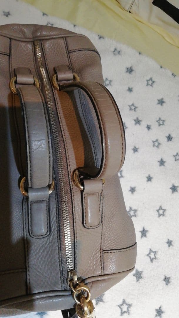 GUCCI　グッチ　ソーホー　SOHO ミニボストン　本革　タッセル　GGロゴ