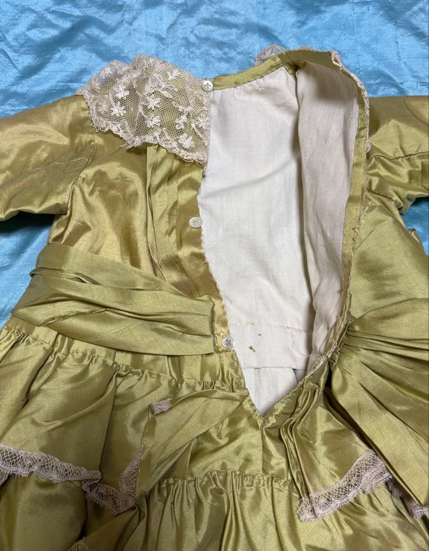 セール中 アンティークビスクドール ドレス 大きいドール用 ボネセット