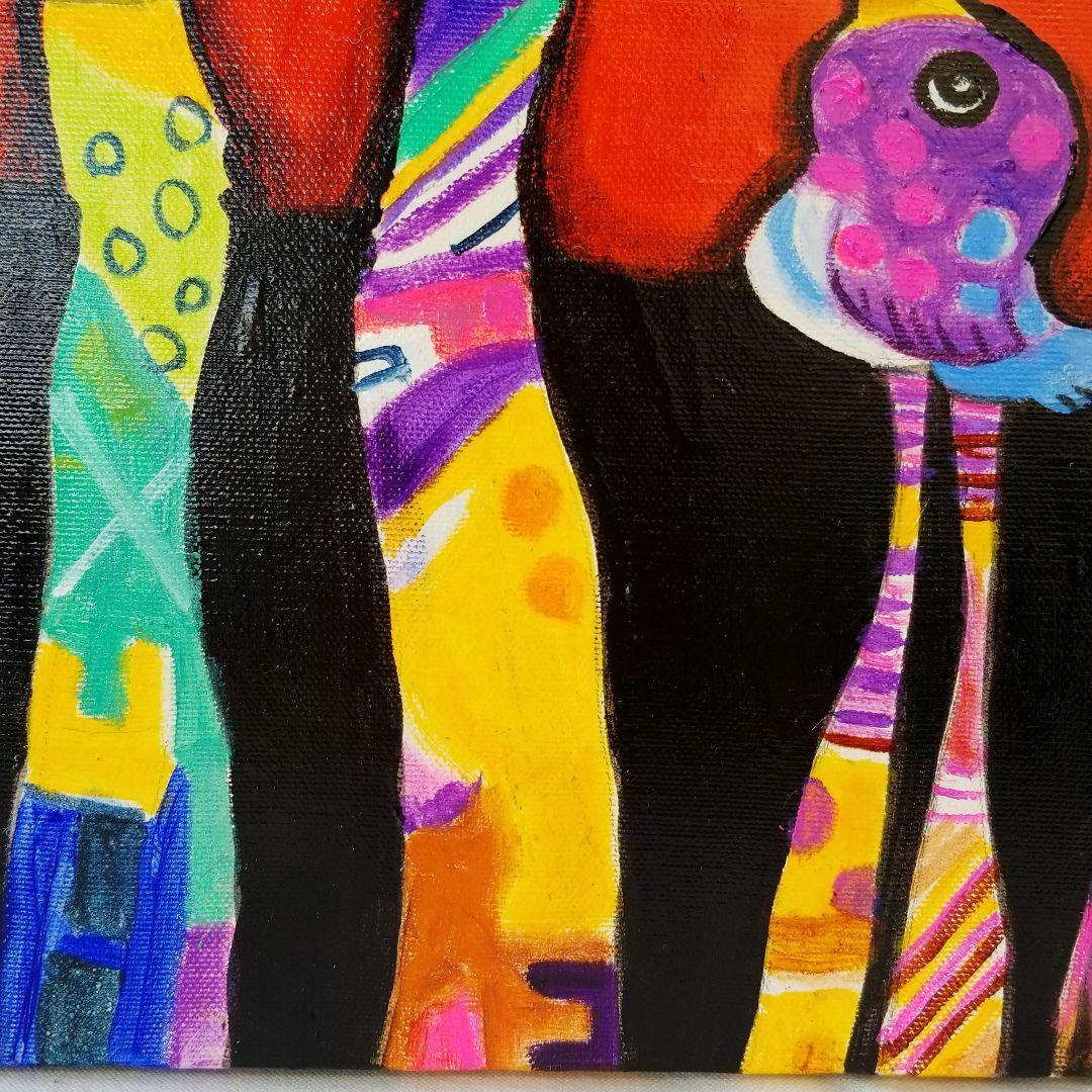 油絵 やまちゃん様専用確認 ベストフレンド*ヘラジカと鳥