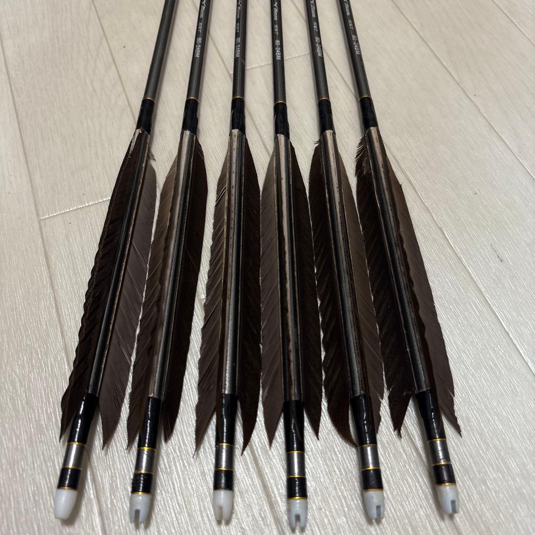 弓道 MIZUNO ミズノ SST 80-24BM カーボン矢 6本セット 廃盤