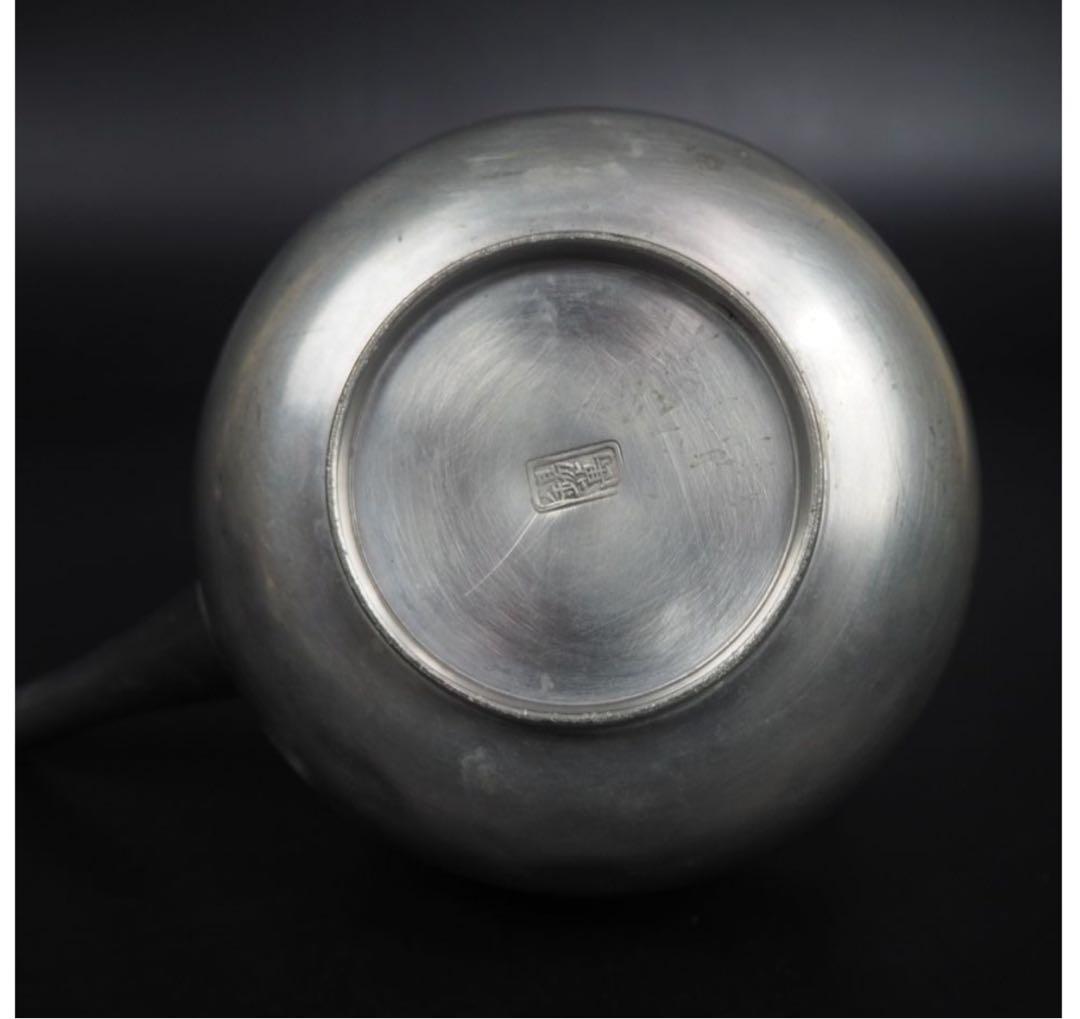 送料無料 明治時代 『錫萬』造 錫製銚子 酒器 ①