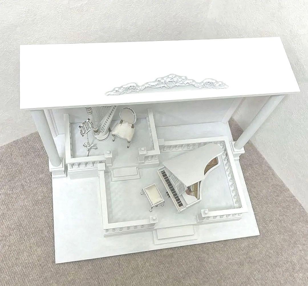 ミニチュア グランドピアノとハープのステージ セール価格¥22000