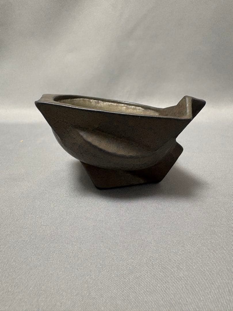 山下幾太郎 鉄黒プラチナ彩幾何ぐい呑 山下幾太郎 / ドロップソーサー